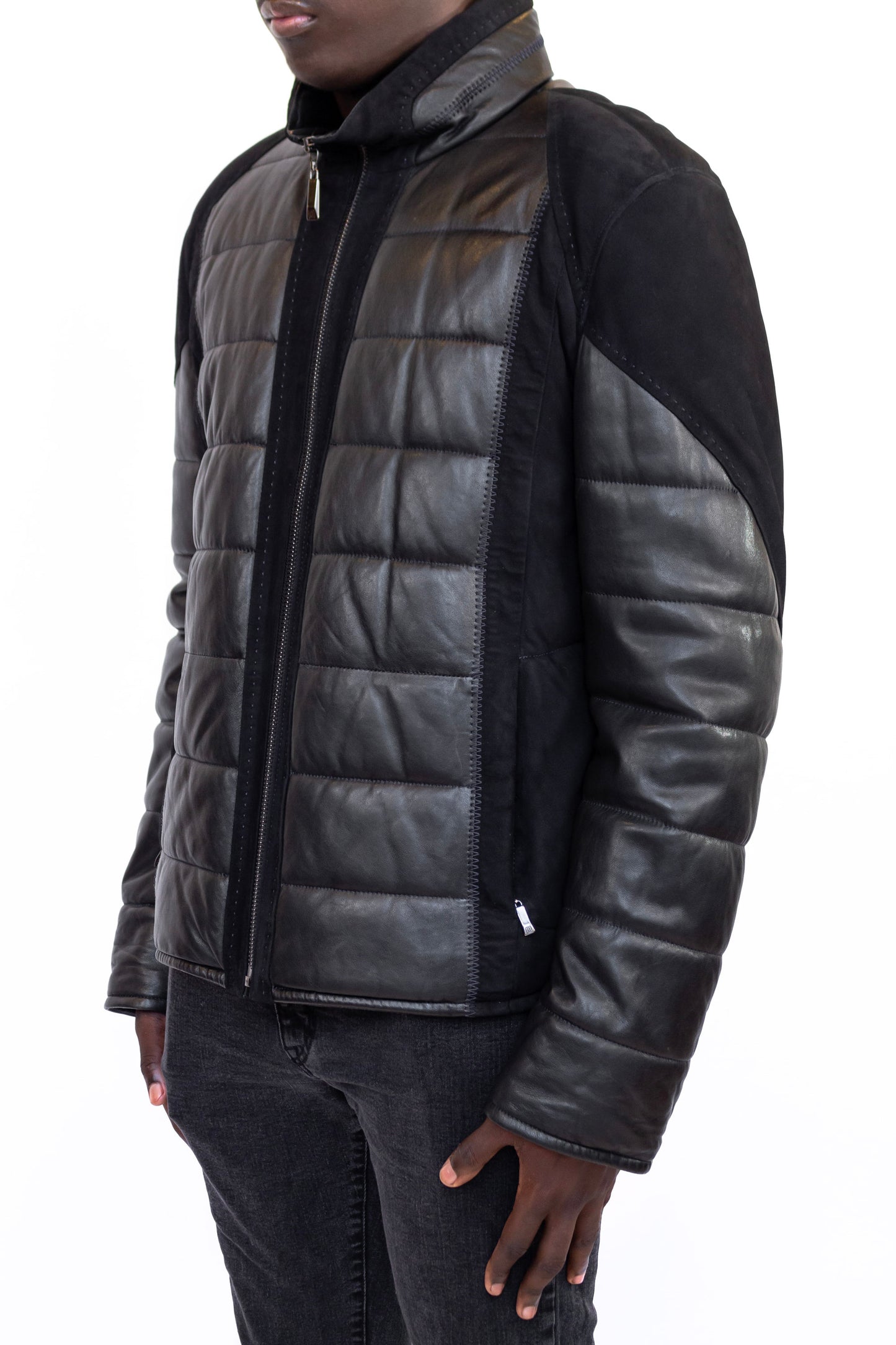 Quilted Leather Coat